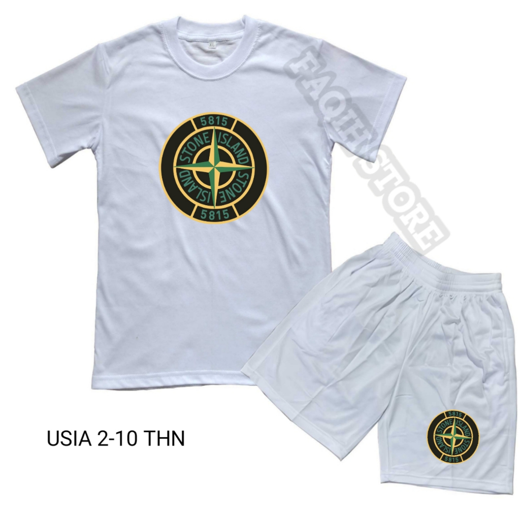 VIRAL Kaos Setelan Anak STONE ISLAND ,Baju Dan Celana stone island