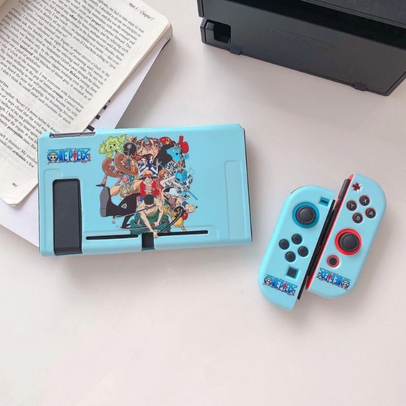 Case Nintendo Switch OLED v2 v1 Casing One Piece Biru Silikon