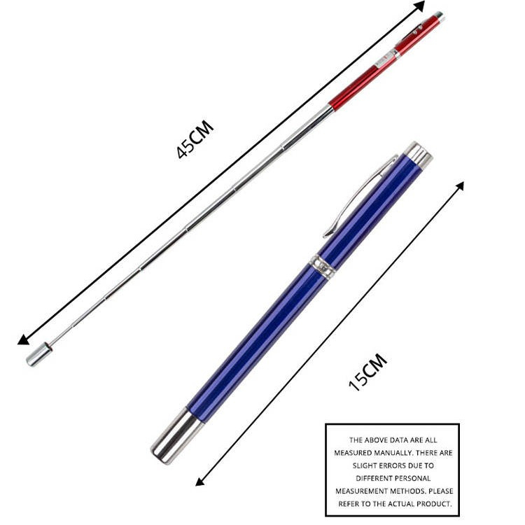 Pulpen Multifungsi 5 in 1 Pen Laser Pointer Telescopic LED Magnetic - XL-14046