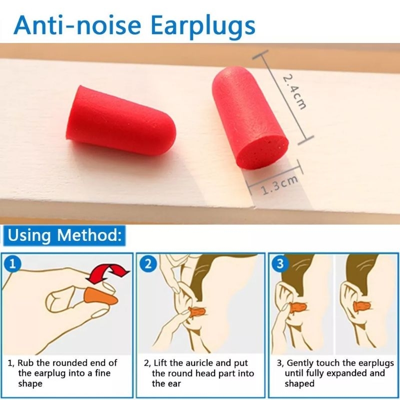 Earplug Penutup Telinga Alat Sumbat Penyumbat Penutup Tutup Telinga Penutup Kuping Penyumbat Kuping