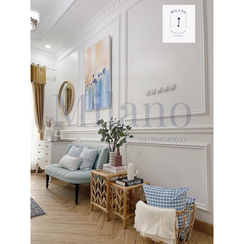 Jasa pemasangan include wall moulding / molding / wainscoating / wall batten