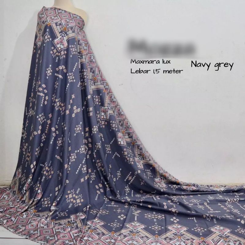 Kain Gamis Maxmara n Di*rSilk motif terbaru Kamillia  harga per0.5m