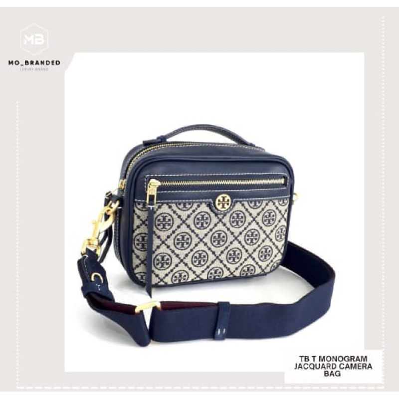 t monogram jacquard camera bag