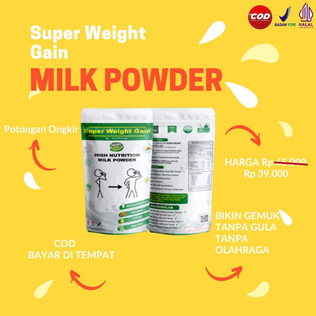 

Super Weight Gain Dewasa Susu Etawa Menggemukan Dalam Hitungan Hari Aman dan Nikmat
