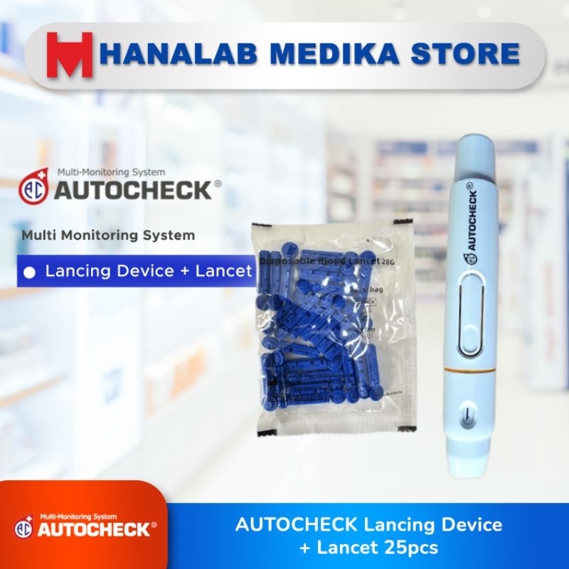 AUTOCHECK Lancing Device + Lancet 25pcs