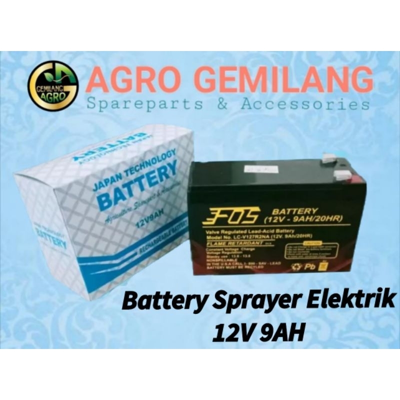 BATTERY AKI SPRAYER ELEKTRIK TANGKI SEMPROT BATTERY TANGKI SEMPOT CAS 12V 9AH