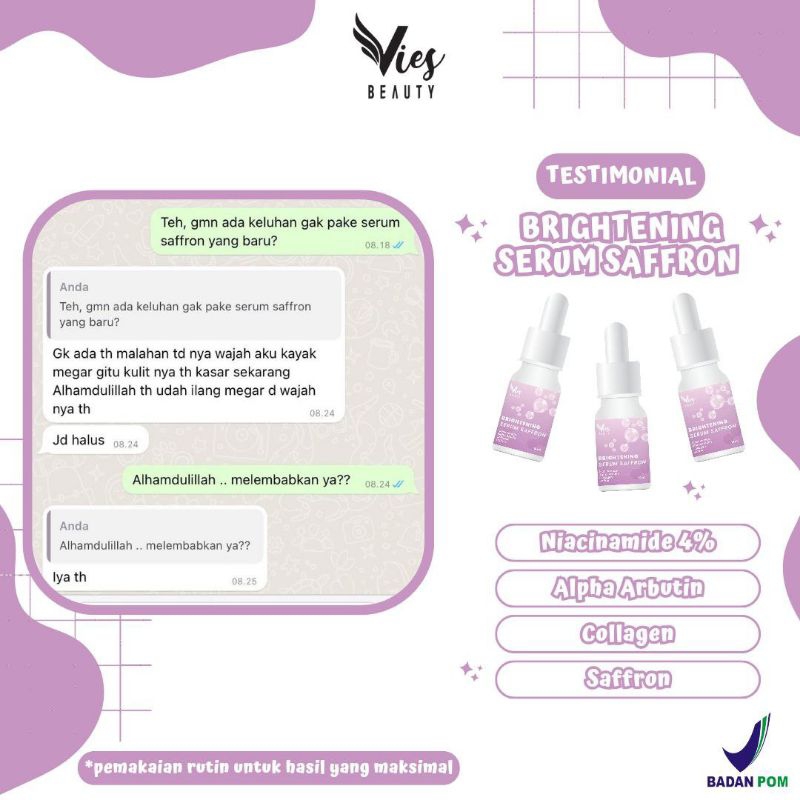 Serum Safron Vies Beauty BPOM