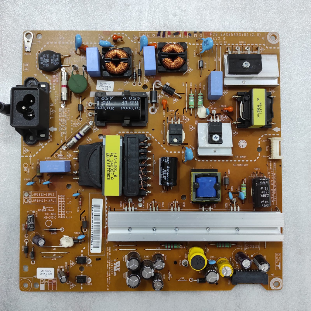 Power Supply Tv LG 42LB582T 42LB582 | P/N : EAX65423701 (2.0)