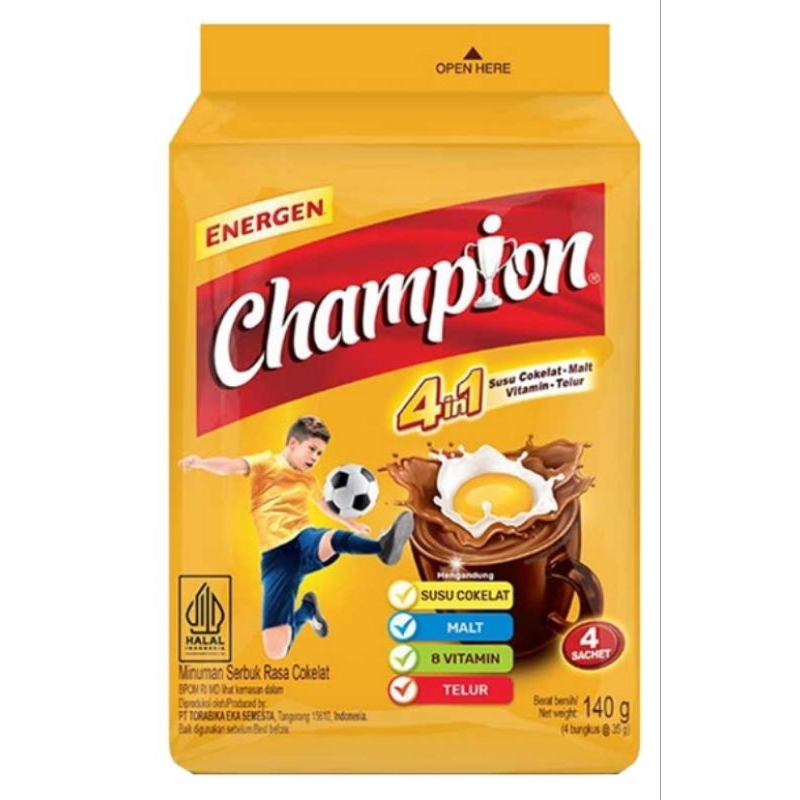 

ENERGEN CHAMPION SUSU COKLAT CHAMPION BY ENERGEN ECER 1 PCS