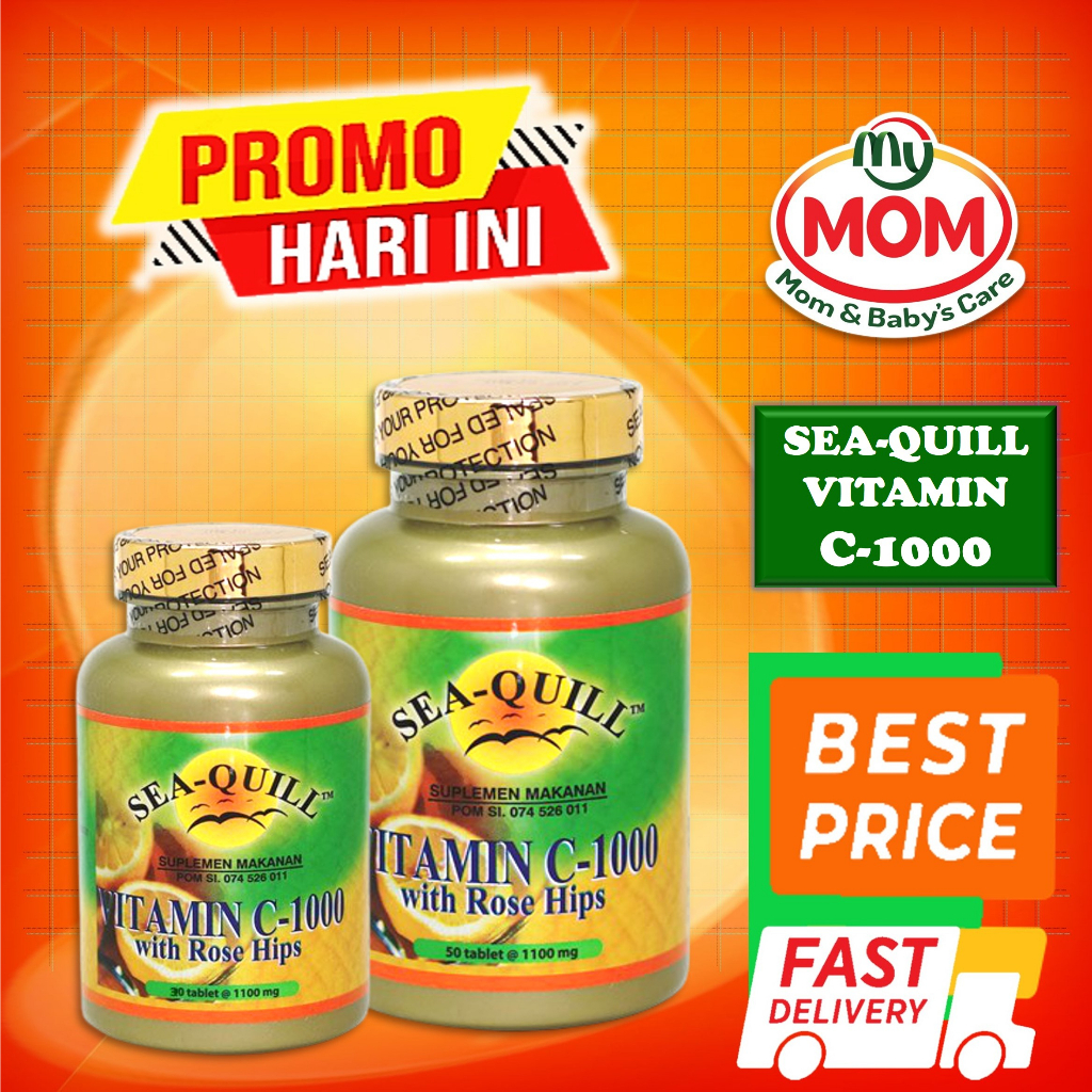 [BPOM] Sea-Quill Vitamin C 1000 Isi 50s / Sea Quill / Seaquill / Vitamin Daya Tahan Tubuh / MY MOM