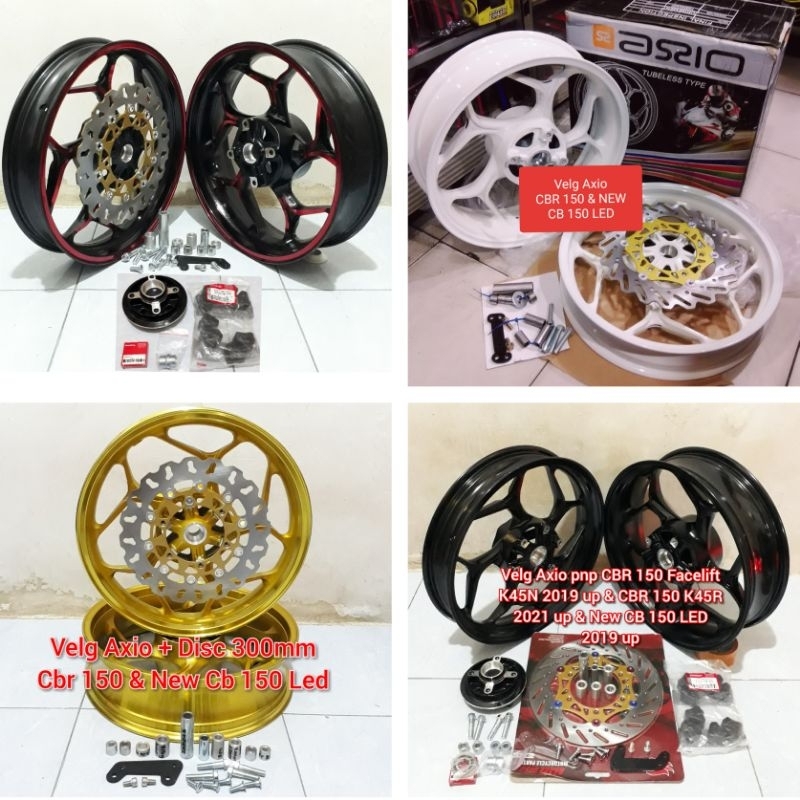 Velg Axio Cbr 150R lokal k45/ CBU fi/ Cbr 150 Facelift k45g/ Cbr150 K45N/ Cbr150R K45R/ New CB 150 l