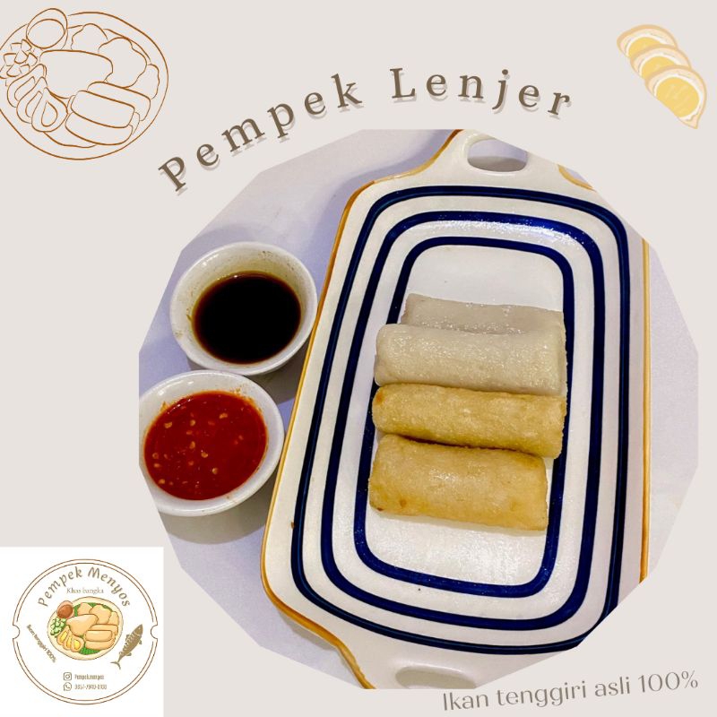 

pempek lenjer kecil ikan tenggiri asli 100% isi 10 pcs