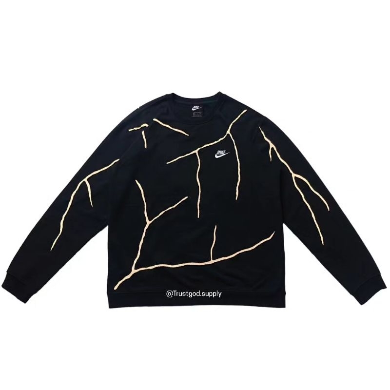 REWORKED NIKE REFLECTIVE CREWNECK/NIKE HOODIE/NIKE CREWNECK