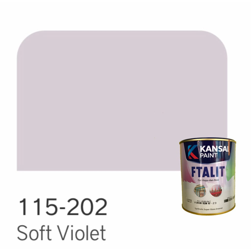 Cat Kayu dan Besi Kansai Paint Ftalit Warna Gloss 1kg 115 - 202 Soft Violet