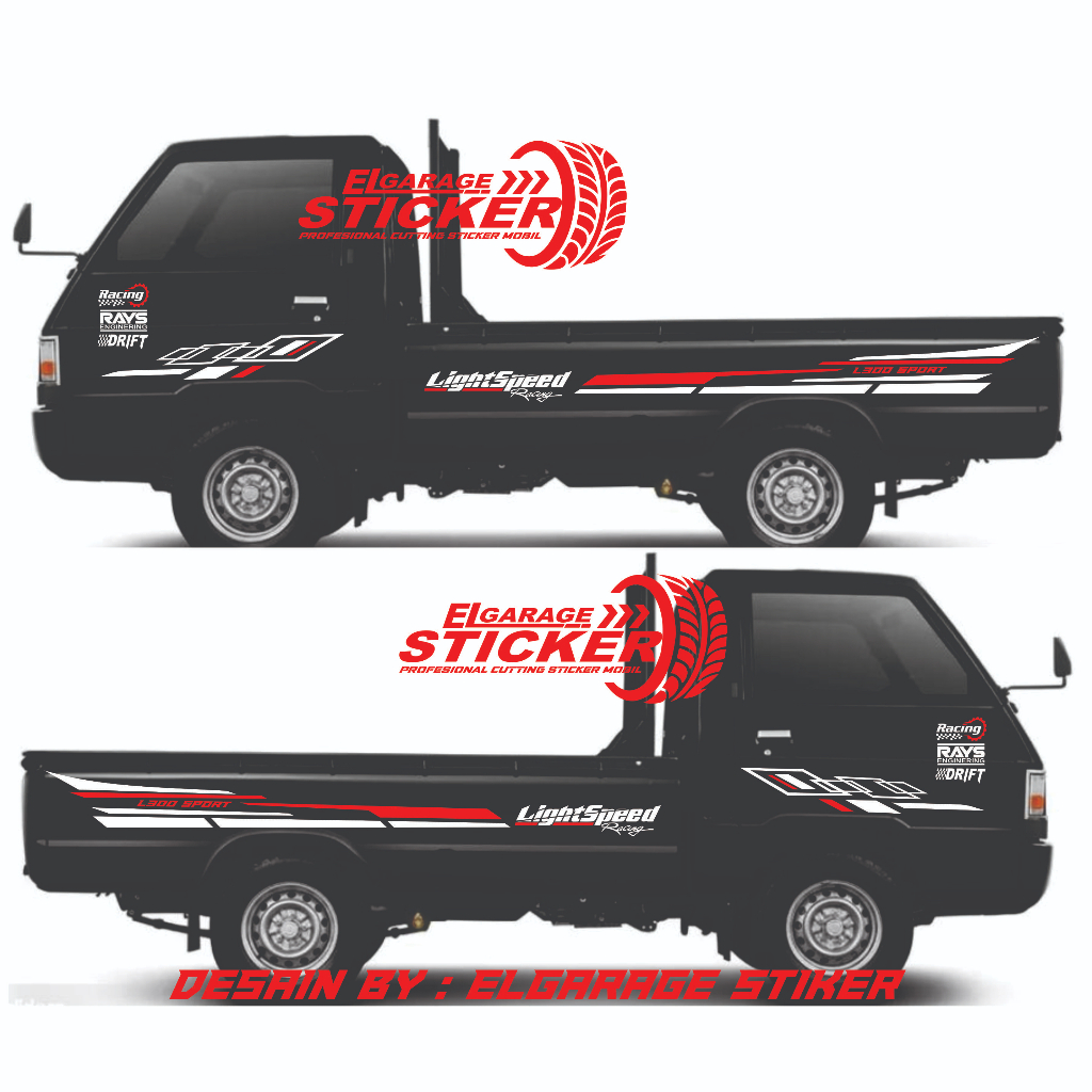 Stiker mobil pick up l300 cutting stiker striping bak mobil pick up l300 apv carry granmax