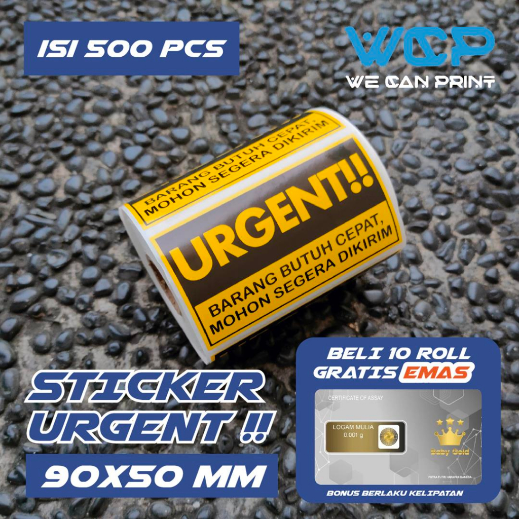 

Sticker Label URGENT / Stiker Barang Butuh Cepat isi 500 PCS