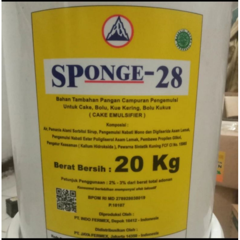 

Sponge -28 / SP 28 cake emulsifier repack 30 gr, 100gr, 250gr