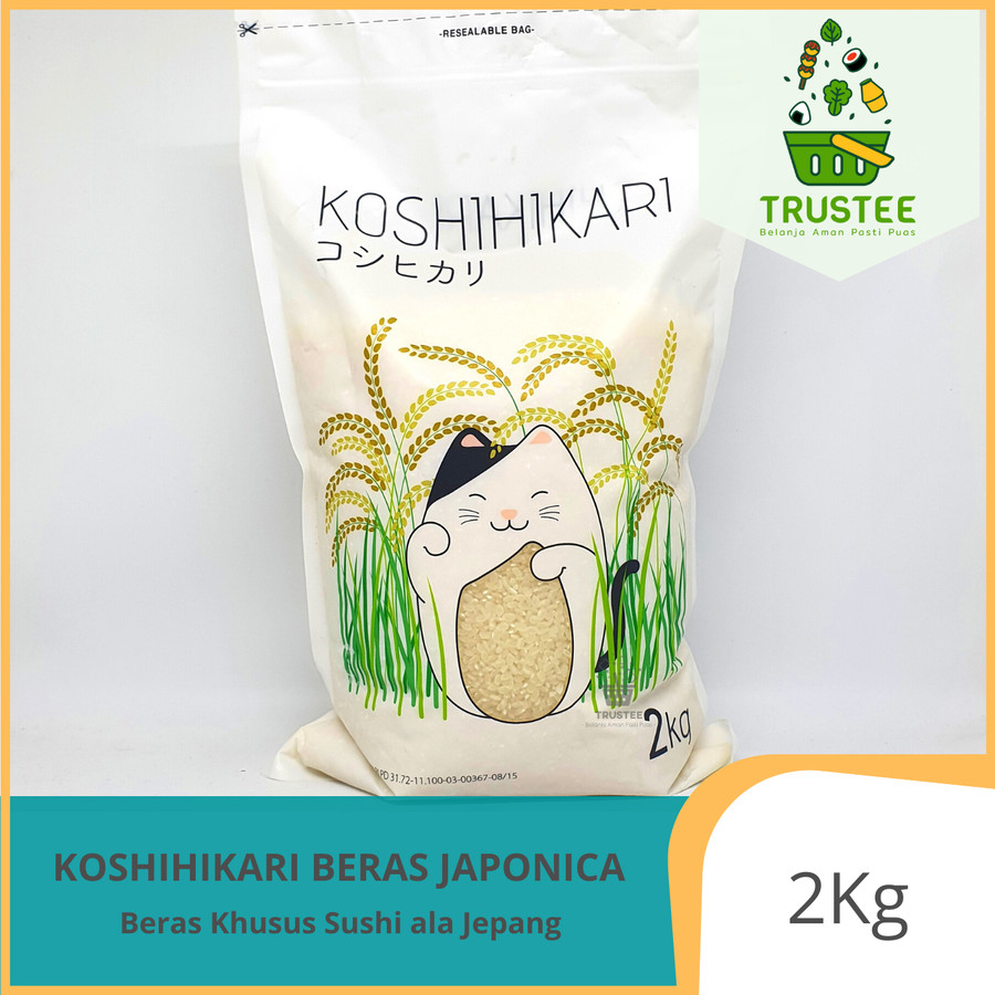 

Koshihikari Beras Sushi Jepang / Japanese Japonica Rice Grain 2kg BERKUALITAS