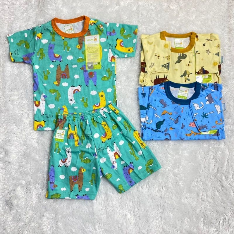 Velvet Junior Setelan Oblong Pendek Celana Pendek Great Adventure Motif Terbaru