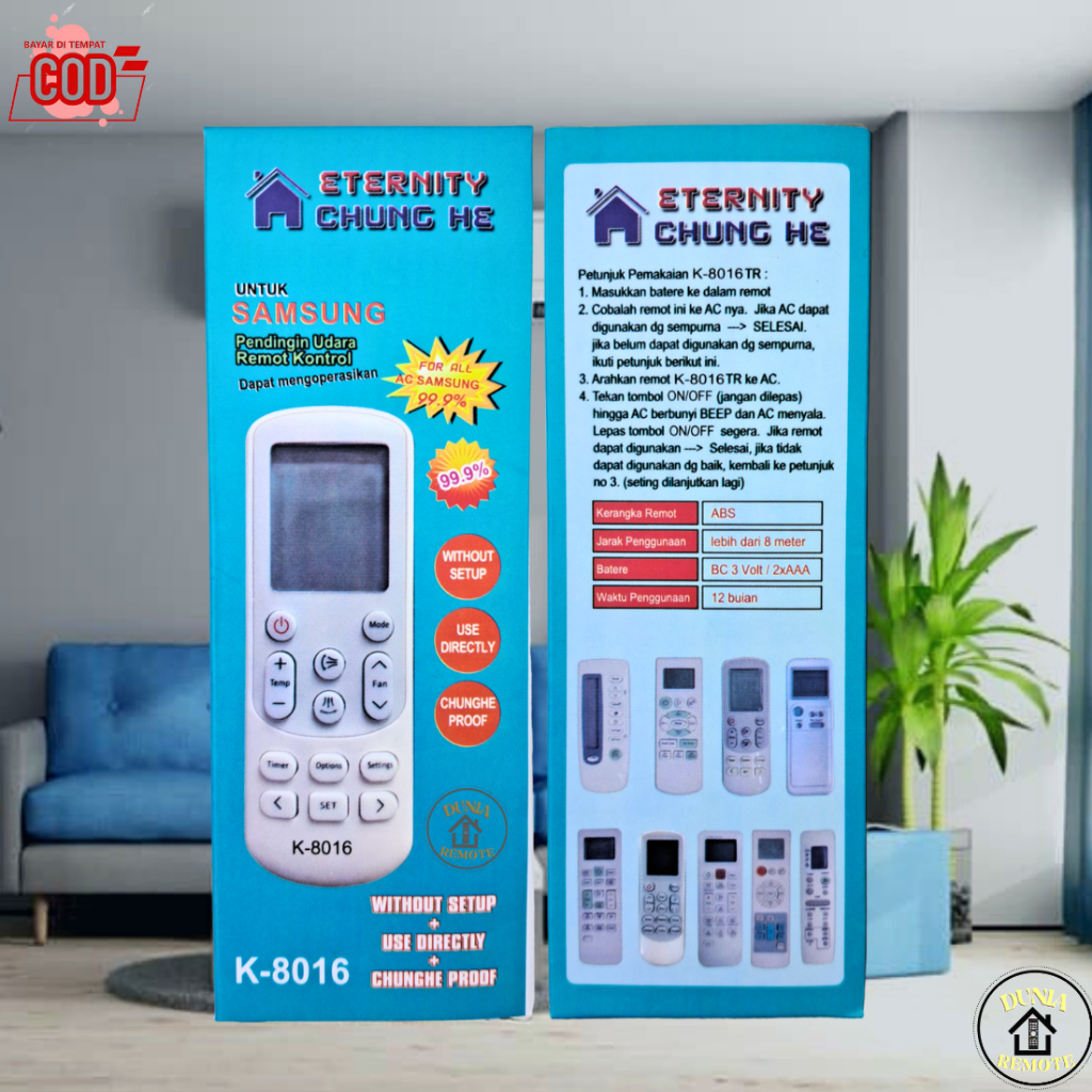 Remot Remote Ac Samsung Option Inverter Multi Type K-8016