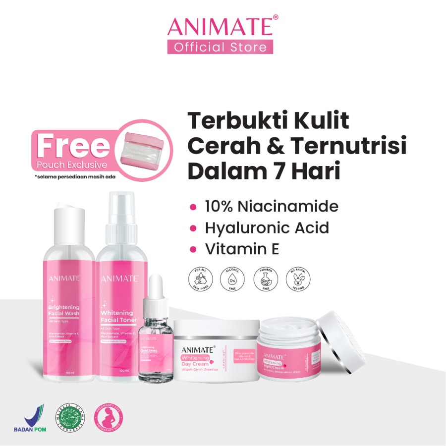 ✨ AKU MURAH ✨ ANIMATE Instant Whitening Series 5in1 / Cream Pemutih Wajah - ORIGINAL