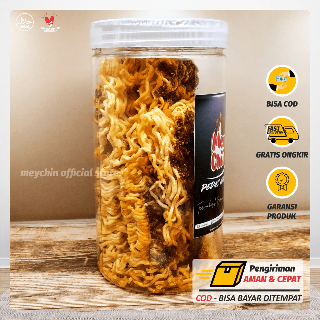 

[cod] MIE GORENG KREMES MEYCHIN PREMIUM JAR 1000ml GURIH RENYAH ENAK PEDAS DIJAMIN ASLI NAGIH