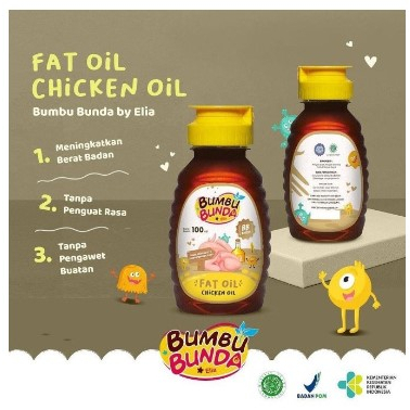 

Bumbu Bunda By Elia Fat Chicken Oil | Non MSG dan Pengawet | Minyak MPASI Bayi Baby Anak BB Booster