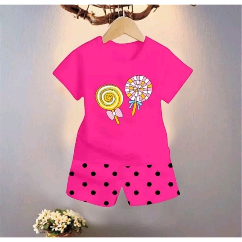 Setelan baju anak murah/ setelan baju anak kode (LOLIPOP)
