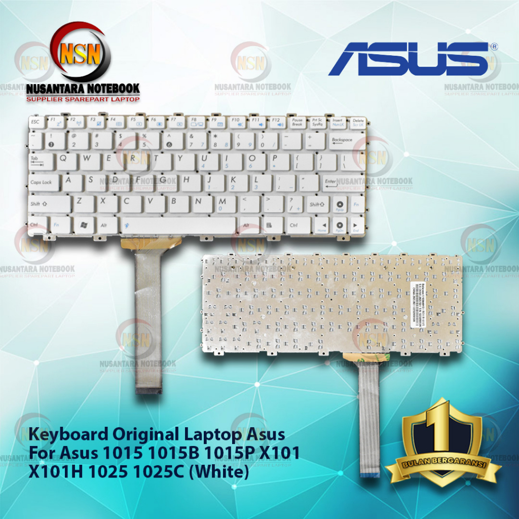 Keyboard Laptop Asus 1015 1015B 1015T 1015CX 1015P Putih White