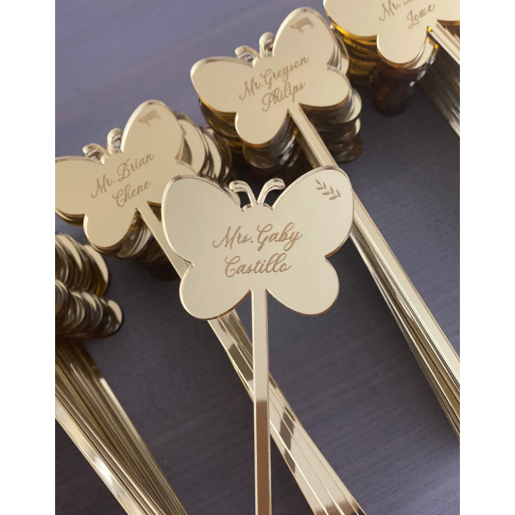 Custom Pengaduk Minum | Custom Stirrer Akrilik | Pengaduk Minuman Akrilik Stirrer | Adukan Minuman | Escort Card | Pengaduk Minuman