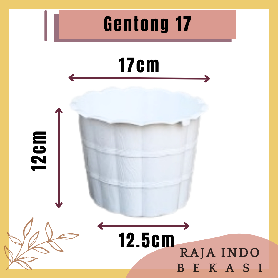 RajaIndoBekasi Pot SHALLOM COUNTRY 17 20 pot bunga putih motif gentong kayu tebal cantik murah bagus motif serat kayu