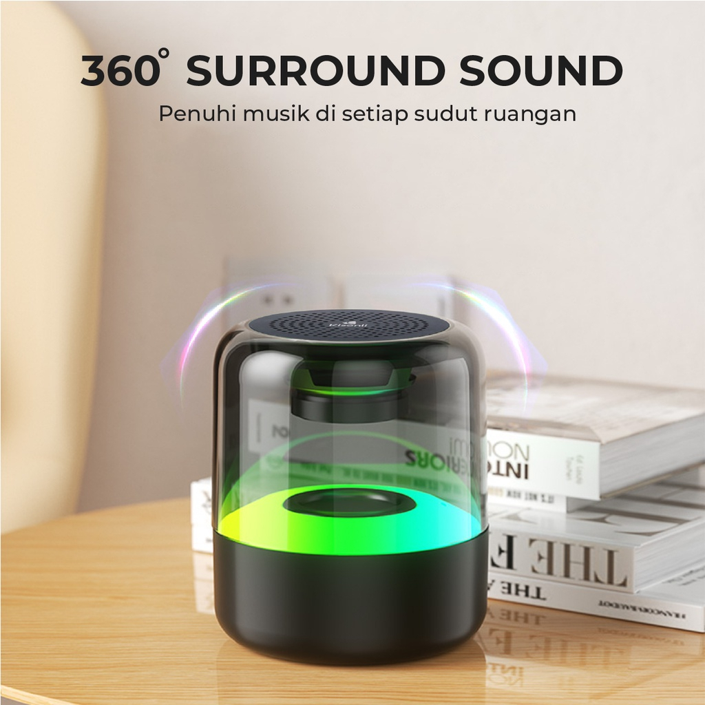 Speaker Bluetooth LP-5S Kisonli Mini 5.0 RGB Light Subwoofer 5W Super Bass - ACS