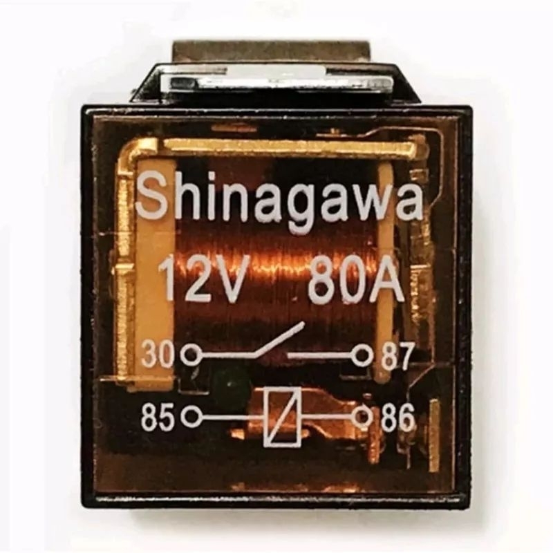 RELAY KLAKSON 80 AMPERE 12 VOLT KAKI 4 QUALITY