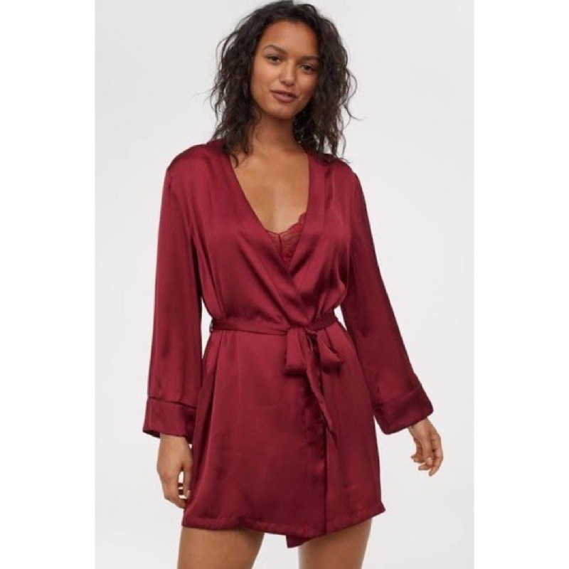Satin Kimono Dressing  Gown H&M sisa ekspor big size