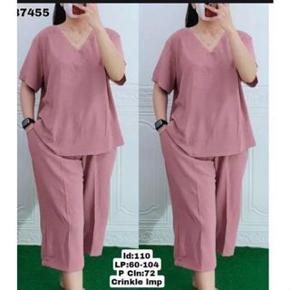 Baju Wanita Stelan 87455 crinkle