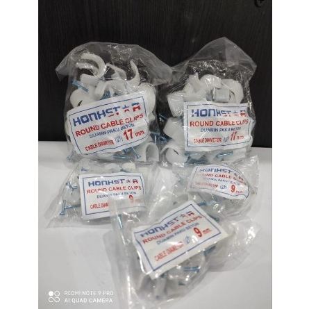 Honhstar Klem Kabel / baku klem beton Diameter 6 7 8 9 10 12 17mm MURAH isi 30