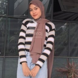 knit Inner bianca Strip sweater rajut By Galleraj