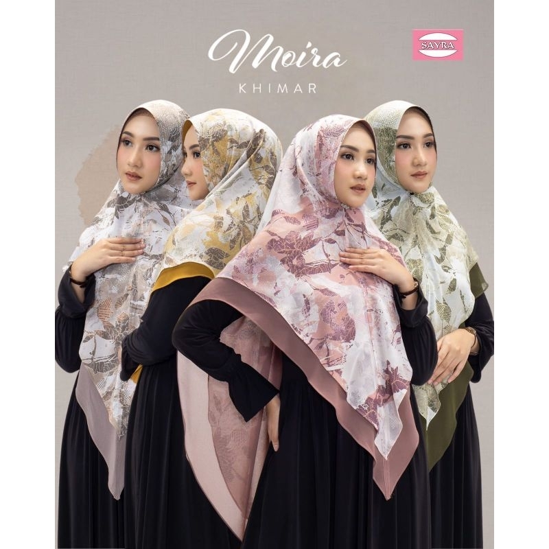 Khimar moira motif sayra hijab