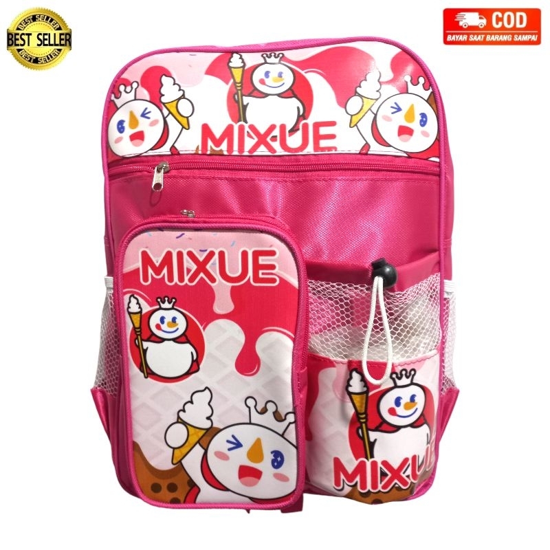 Mixue Tas anak SD dan TK printing botol cwe cwo tas wanita tas pria redy tas murah bagus berbagai kalakter