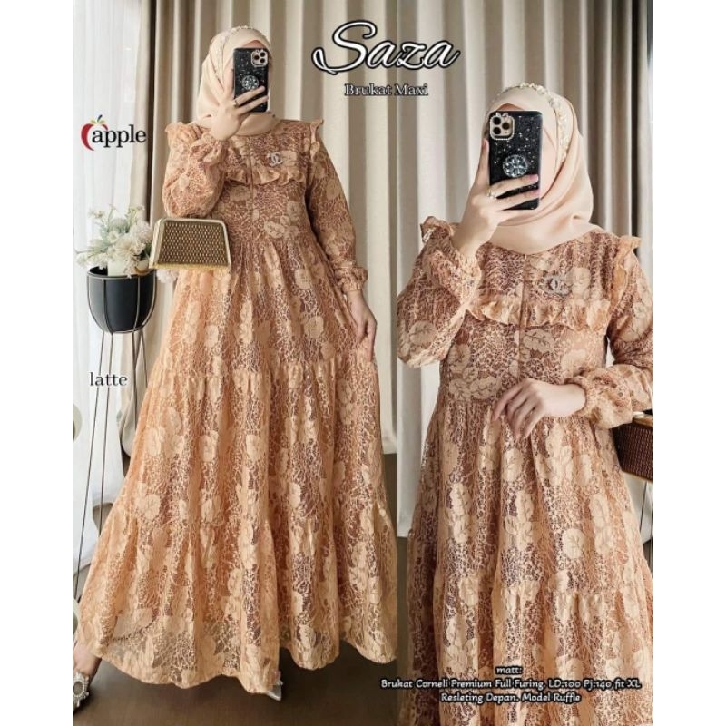 Baju Gamis Brukat untuk Kondangan Terbaru 2025 Brokat Mewah untuk Pesta