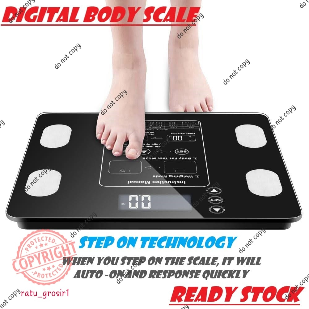 Timbangan Badan Digital Body Fat Monitor Body Fat Analisis  Accutare