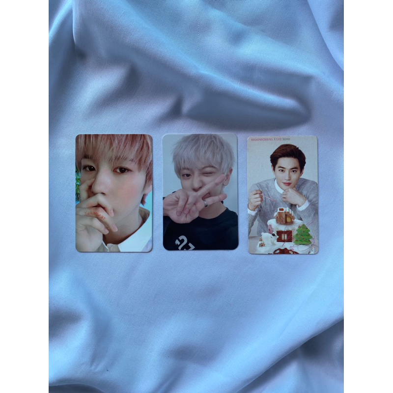 PHOTO CARD Renjun CandyLab Chanyeol FanClub Exo-L Suho Baskin BR Robbins OFFICIAL SM