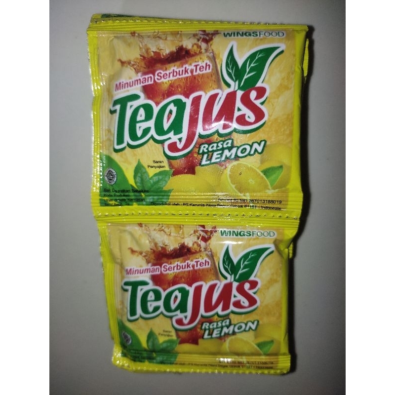 

Teajus kemasan sachet rasa lemon - 1 rcg isi 10 pcs