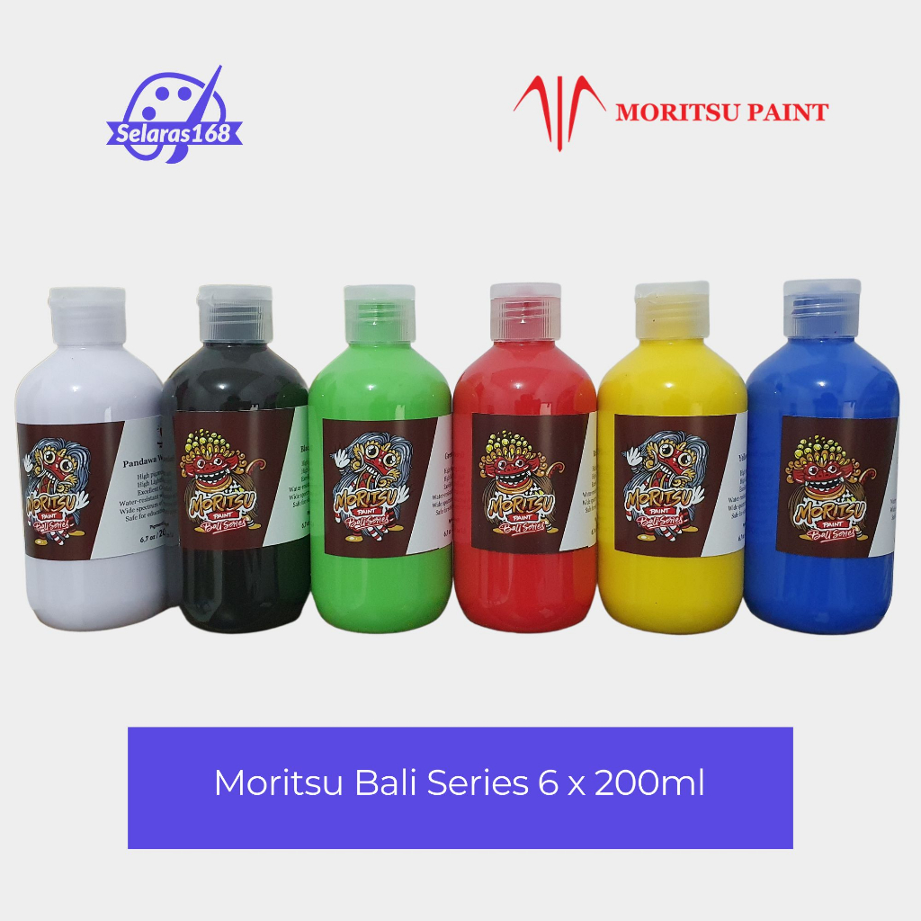 

Cat Akrilik Set Moritsu Acrylic Paint Bali Series 200 ML - 6 Colours