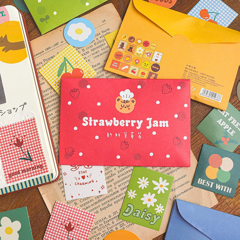 

[KICY] Stiker Deco Import STRAWBERRY JAM Stiker Lucu Imut Dekorasi Scrapbook Notebook Journal DIY