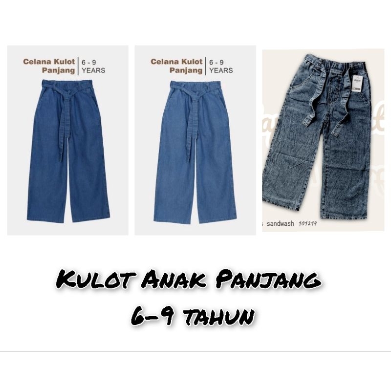 Kulot Anak Jeans Panjang 5-8 Tahun