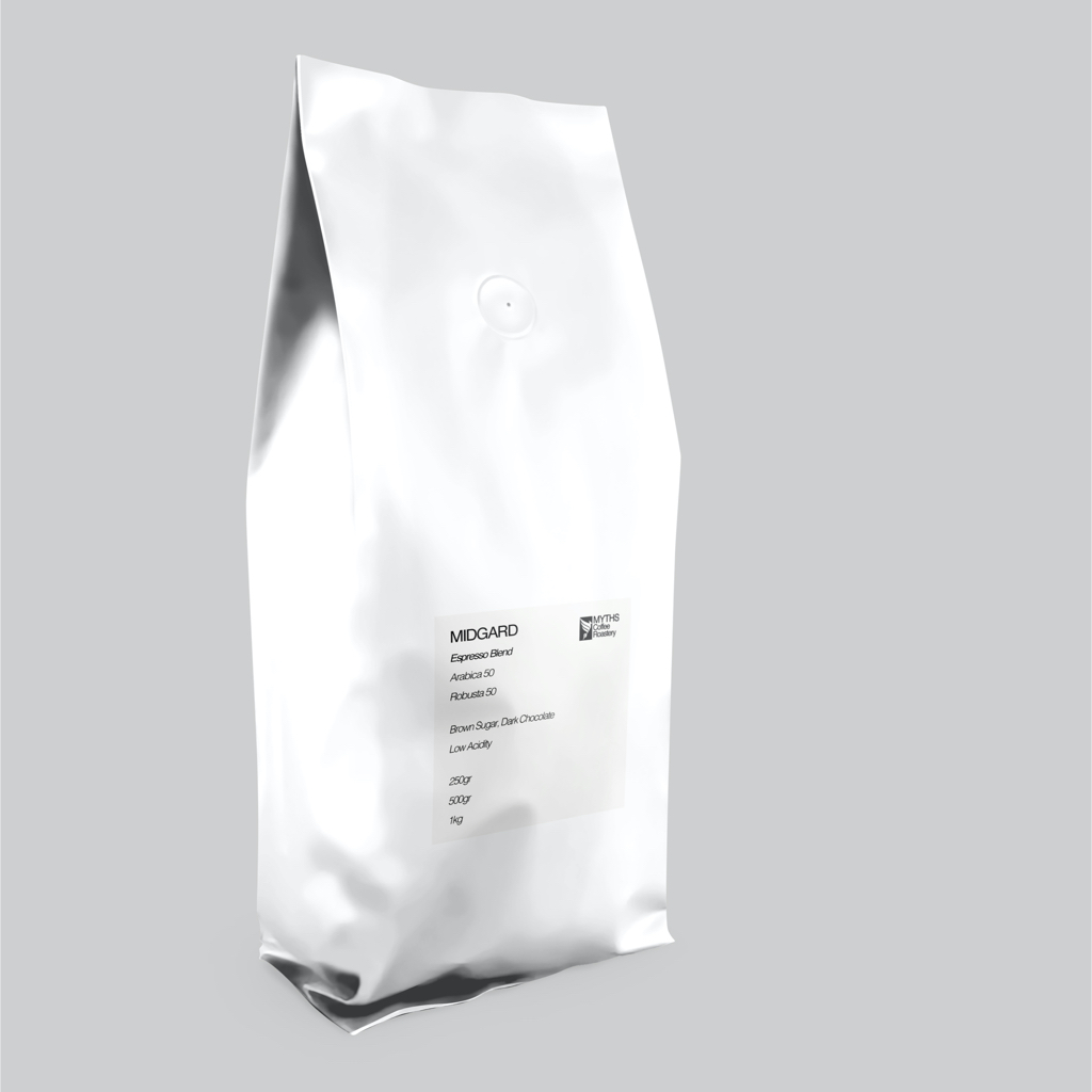 

Midgard Espresso Blend 1kg Myths Coffee Roastery