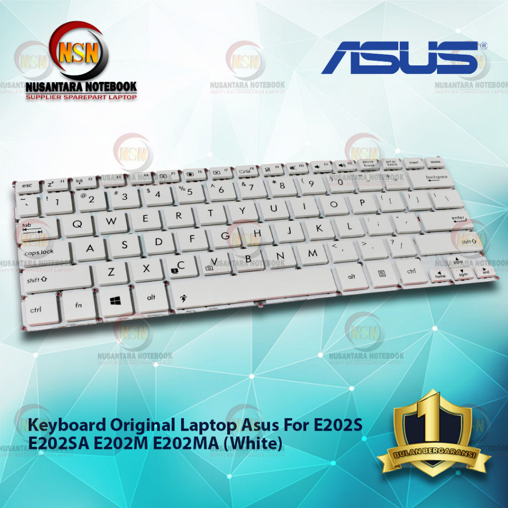 Keyboard Original Laptop Asus E202S E202SA E202M E202MA - Putih White