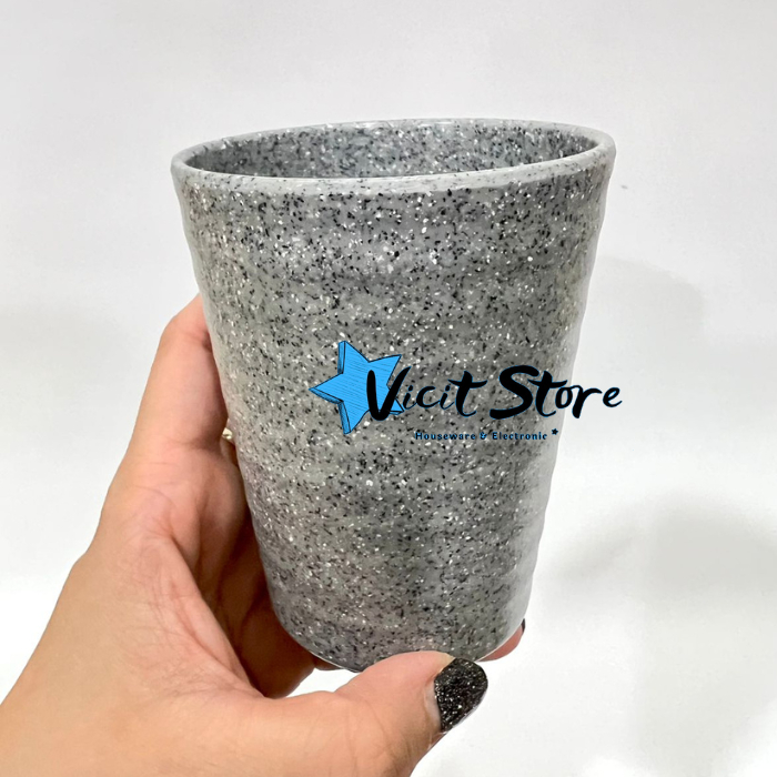 Gelas Melamin / Gelas Cafe / Restoran Motif Stone Ulir 260ml