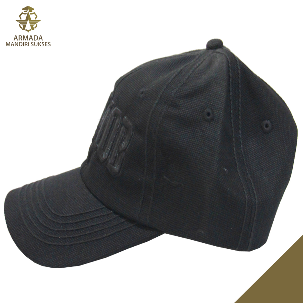 Topi Brimob Bordir - Topi Kanvas Brimob